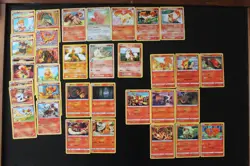 Pokemon Karten Card Set #3 - 61 cards - Feuer - 7* Holo - Image 1