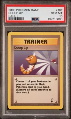 2000 Pokemon Base 2 #107 Scoop Up PSA 10 Card GEM MINT! Trusted Seller Free Ship - Image 1