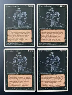 4th Edition MTG Playset Hypnotic Specter Magic - Image 1