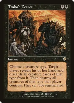 Tsabo's Decree 129 LP Normal Invasion MTG EN - Image 1