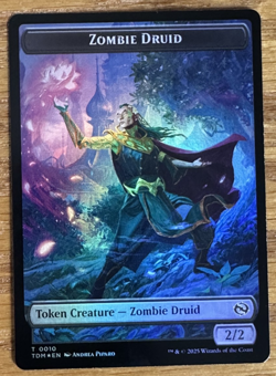 MTG Tarkir Dragonstorm Token, Zombie Druid 0010 / Treasure 0016 - Foil - Image 1