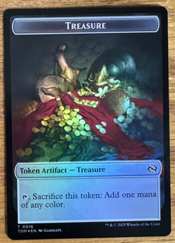 MTG Tarkir Dragonstorm Token, Zombie Druid 0010 / Treasure 0016 - Foil - Image 2