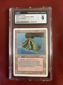 MAGIC THE GATHERING REVISED VOLCANIC ISLAND CGC 9 MTG 1994 - Image 1