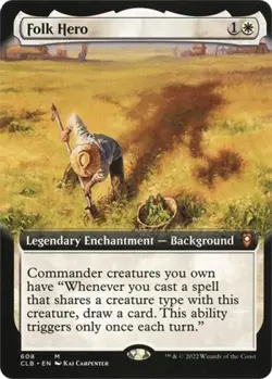 ~ Folk Hero (Extended Art) ~ NM ~ ~ MTG ~ - Image 1
