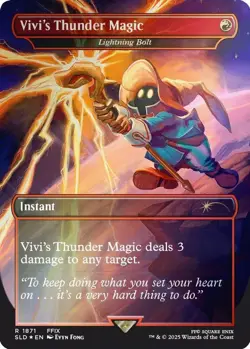 NM MTG VIVI'S THUNDER MAGIC LIGHTNING BOLT SECRET LAIR FINAL FANTASY - Image 1