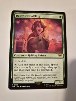 Magic The Gathering Lord of The Rings Delighted Halfling MTG Card Regular - Image 1