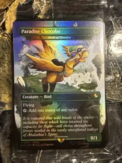 MTG Paradise Chocobo - Birds of Paradise Foil (Borderless) Sealed + Lands - Image 1