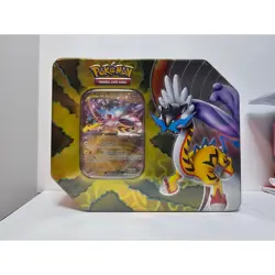 Pokemon TCG Paradox Rift Tin Raging Bolt EX Iron Crown EX - Image 1