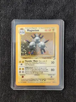 Pokemon TCG Magneton Base Set 2 9/130 Holo Rare Unlimited NM - Image 1