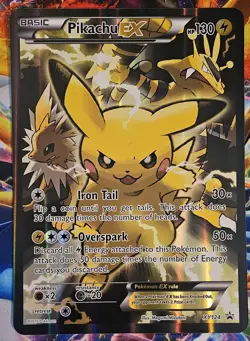 Pokemon Pikachu TCG EX Jumbo Black Star Promo Card XY124 - Image 1