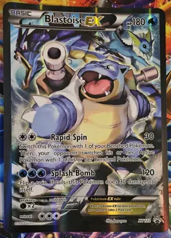 Pokemon TCG Blastoise EX Card 2016 XY122 Jumbo Black Star Promo - Image 1