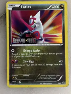 Pokemon TCG Latias 9/20. Dragon Vault Stamped. Holofoil Ultra Rare. MP - Image 1