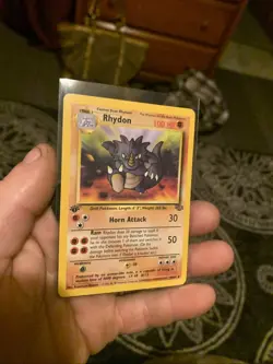 Pokemon TCG Jungle #45/64 Rhydon - 1st Edition - Image 2