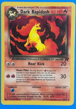 Pokemon TCG Dark Rapidash Team Rocket 44/82 Regular Unlimited Uncommon-MP - Image 1