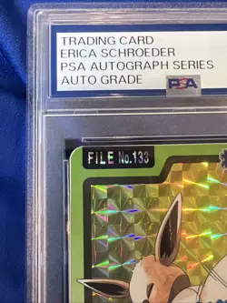 Erica Schroeder Auto 1997 Pocket Monsters Carddass Eevee File Prism #133 PSA 10 - Image 2