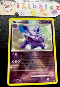 Nidorino 74/111 MP Reverse Holo DP Rising Rivals Pokemon Card. Free Tracking! - Image 1
