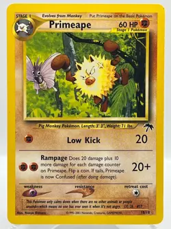 Primeape 18/18 Southern Islands Non Holo Promo 2001 Vintage Pokemon TCG Card - Image 1