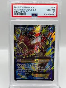 M Gyarados EX 115/122 XY Breakpoint Holo Ultra Rare 2016 Pokemon Card PSA 10 - Image 1
