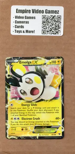Emolga EX ULTRA RARE 46/146 Pokemon XY Base Set TCG Holo 2014 - LP - Image 1