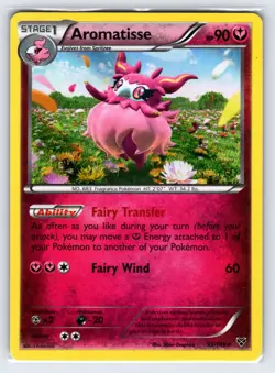 Aromatisse 93/146 2014 XY Base Set Pokemon Card Nintendo Holo Rare - Mp - Image 1