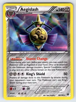 Aegislash 86/146 2014 XY Base Set Pokemon Card TCG Nintendo Holo Rare - Nm/Vlp - Image 1