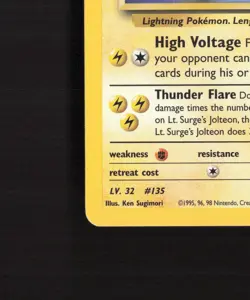 Lt. Surge's Jolteon 28/132 Gym Challenge Rare Pokemon Card MP - Image 5