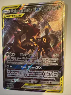 Pokemon TCG Umbreon & Darkrai GX SM241 Holo Full Art Tag Team Near Mint/Lp - Image 1