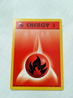Pokemon Fire Energy 126/130 Base Set 2 Regular Unlimited - Uncirculated - Image 1