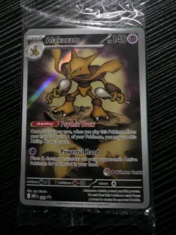 Mega Evolution Pokemon Center Stamped Black Star Promo Alakazam 009 SEALED - Image 1