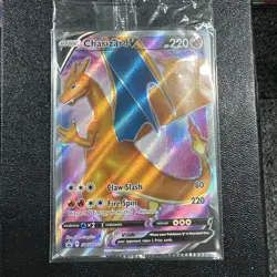 SEALED Pokemon Charizard V SWSH050 Champion's Path ETB Holo Black Star Promo - Image 1