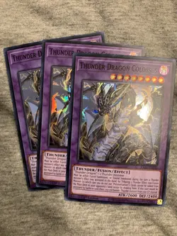 3x Thunder Dragon Colossus 1st Edition Super Rare RA03-EN036 Yu-Gi-Oh! - Image 1