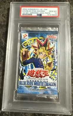 Yu-Gi-Oh! PSA 10 LEGEND OF BLUE EYES FOIL PACK LOB 1st Edition Asn/Eng 2002 - Image 1