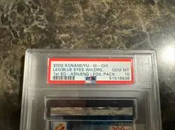 Yu-Gi-Oh! PSA 10 LEGEND OF BLUE EYES FOIL PACK LOB 1st Edition Asn/Eng 2002 - Image 2