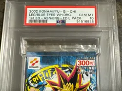 Yu-Gi-Oh! PSA 10 LEGEND OF BLUE EYES FOIL PACK LOB 1st Edition Asn/Eng 2002 - Image 3