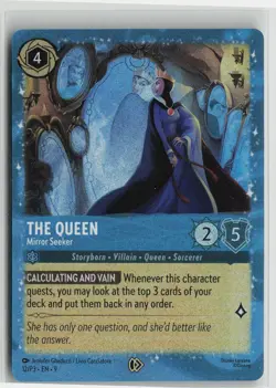 Disney Lorcana Promo Cards #12/P3 The Queen Mirror Seeker - Glitter Foil - Image 1