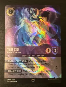 Disney Lorcana Yen Sid - Powerful Sorcerer (Enchanted) Ursula’s Return 209/204 - Image 1