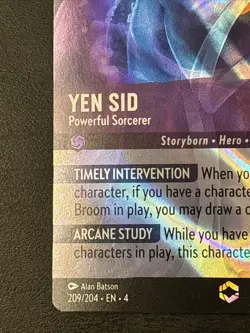 Disney Lorcana Yen Sid - Powerful Sorcerer (Enchanted) Ursula’s Return 209/204 - Image 5