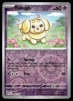 Fidough 98/198 Pokemon Card Scarlet & Violet Common 60 HP Rev Holo Near Mint LX - Image 1