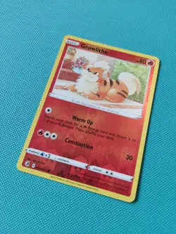 032/264 Growlithe Reverse Holo Fusion Strike Pokemon TCG card Sword Shield SWSH - Image 2