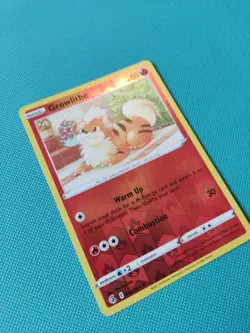032/264 Growlithe Reverse Holo Fusion Strike Pokemon TCG card Sword Shield SWSH - Image 3