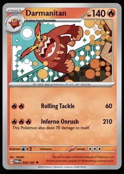 Darmanitan - 035/167 : S&V Twilight Masquerade (Non-Holo) Uncommon Pokemon Card - Image 1