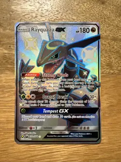 Rayquaza GX 177a/168 Hidden Fates Alternate Art Shiny Pokemon Card - Image 1