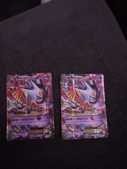 Mega Gengar EX Holo Black Star Promo Card XY166 XY Moderate Play. - Image 1