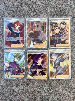 Pokemon Trainer Full Art 6 Card Bundle. - Image 1