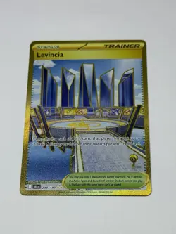Levincia 244/182 Secret Rare Destined Rivals Pokemon Card TCG English Gold NM - Image 1