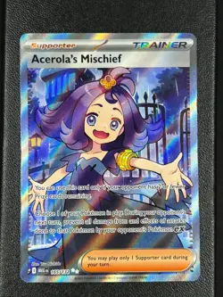 165/132 Acerola's Mischief : Rare Ultra Card : Mega Evolution : Pokemon TCG - Image 1