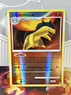Pokemon Typhlosion Card 16/123 Reverse Holo Rare Mysterious Treasures Series - Image 1