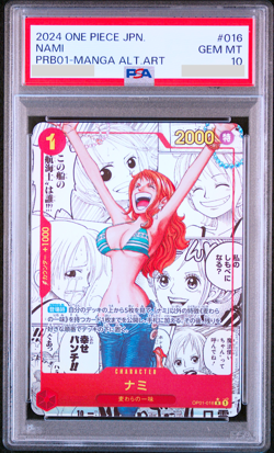 PSA 10 Nami OP01-016 Manga ALT ART Parallel One Piece Card Game Japanese - Image 1