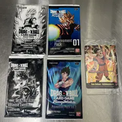 4 SEALED PACKS + Promo Card Dragon Ball Z Promotion Pack Tournament Pack Event - Image 1