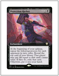 1x Protection Racket, Extended Art, Magic MTG NM - Image 1